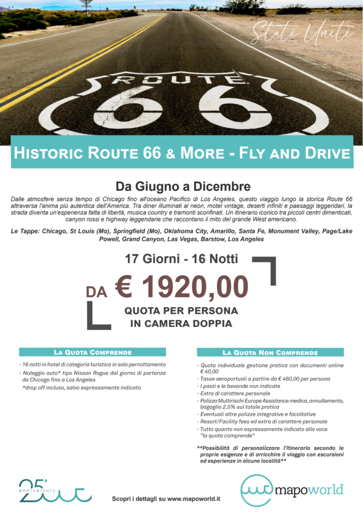 Locandina HISTORIC ROUTE 66 & MORE - FLY AND DRIVE