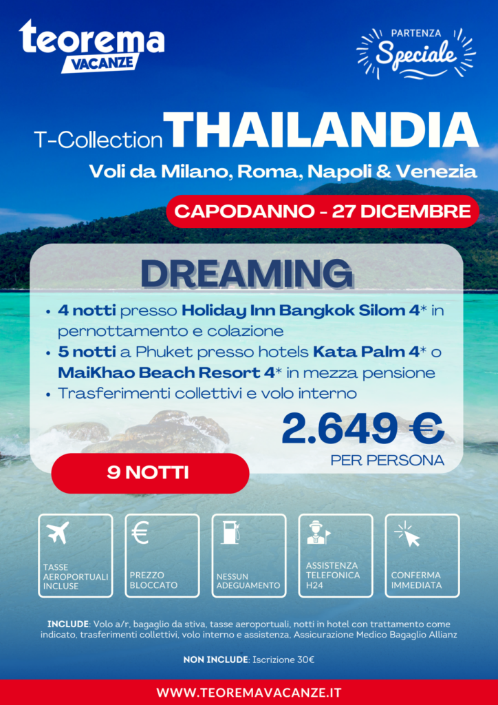 Locandina THAILANDIA DREAMING - CAPODANNO