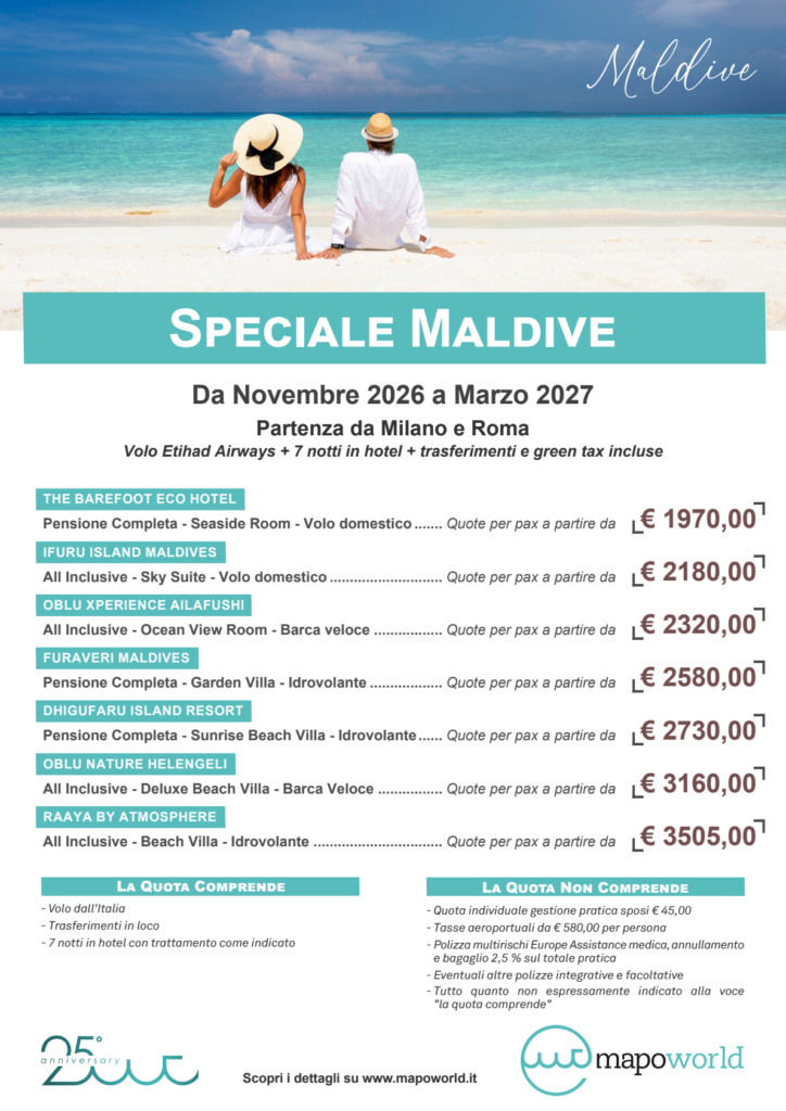 Locandina SPECIALE MALDIVE